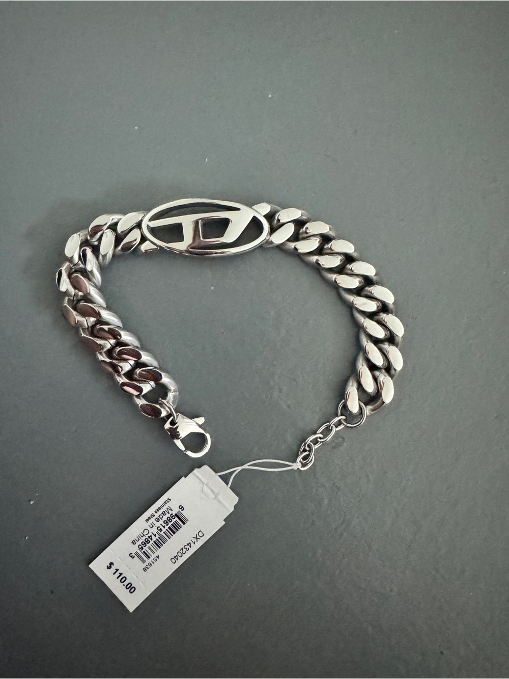 Diesel Chain Bracelet for Men - Silver